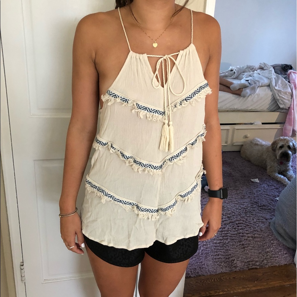 boho fringe tank top
